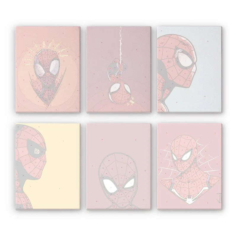 6 Mini Paintings - Superhero Set