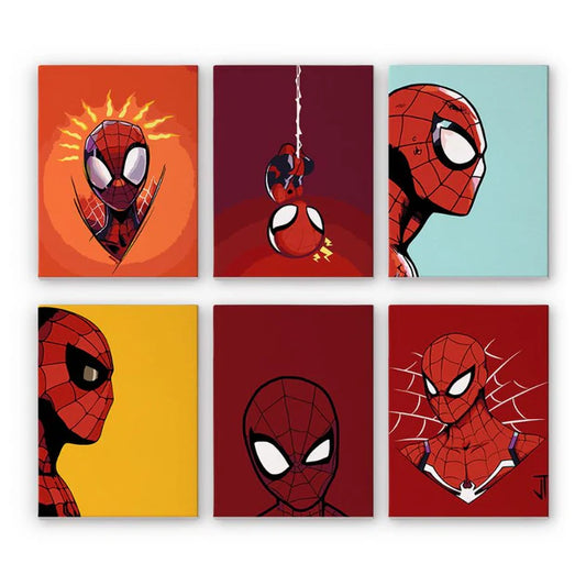 6 Mini Paintings - Superhero Set