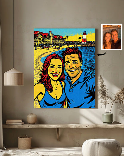 AI DC Comics Style Art From Your Photo - Custom Paint by Numbers