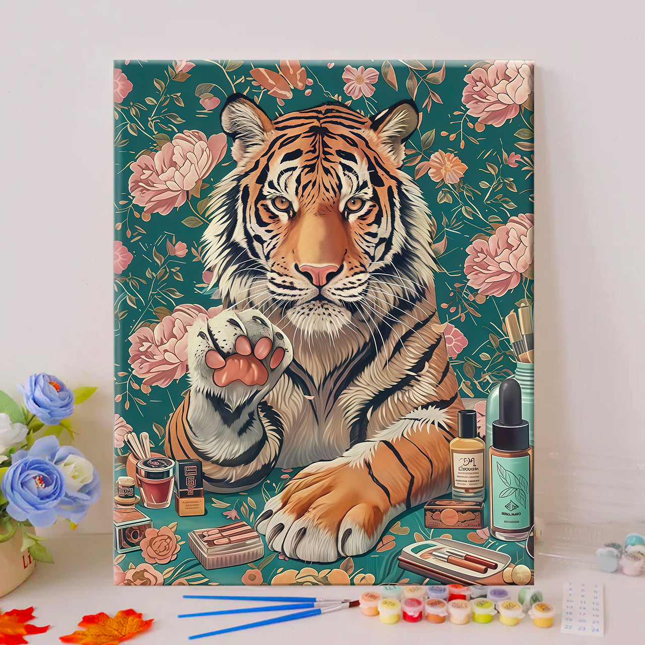 Tiger’s Glamorous Floral Vanity