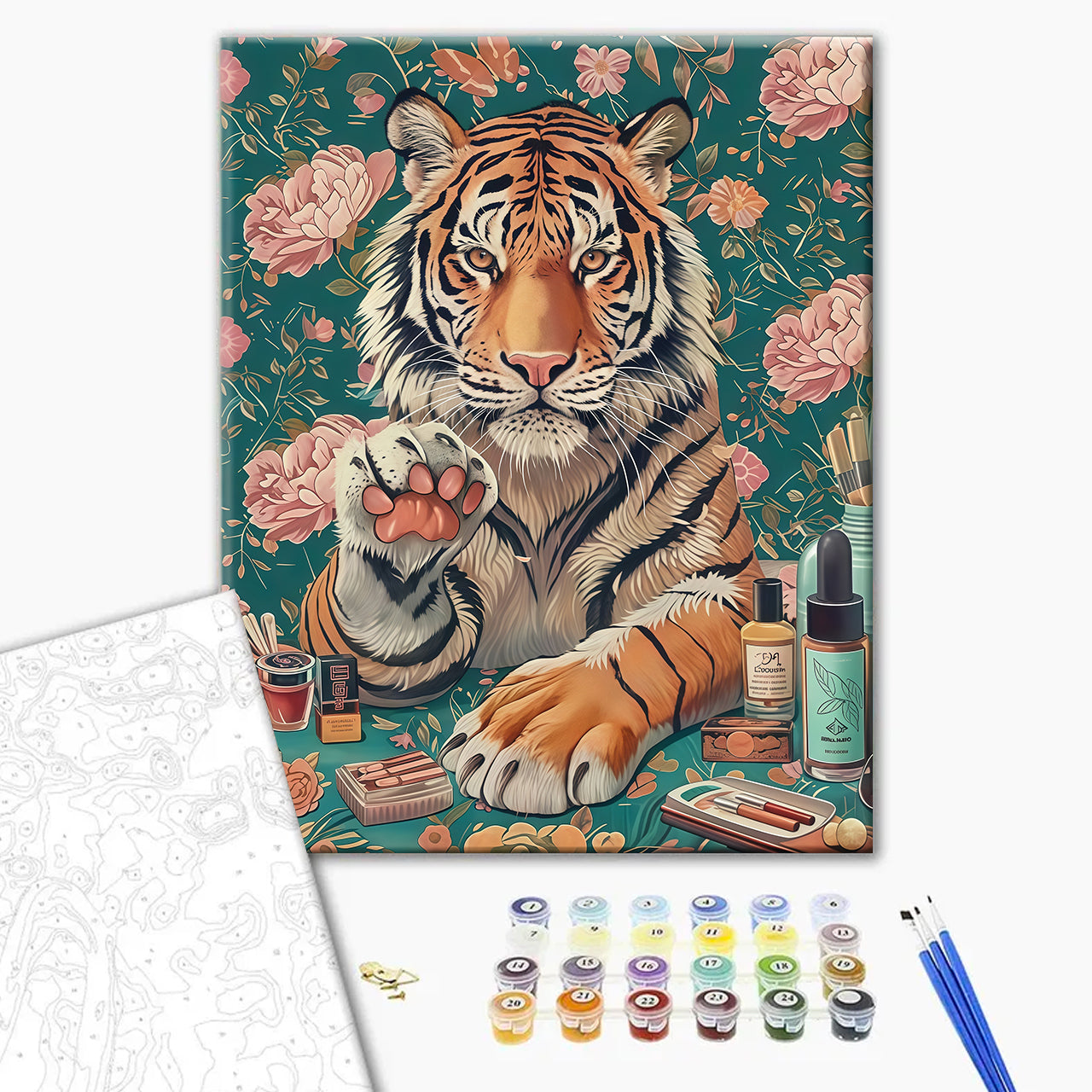 Tiger’s Glamorous Floral Vanity