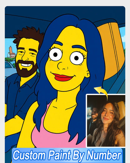 AI The Simpsons Style Art From Your Photo - Custom Paint by Numbers