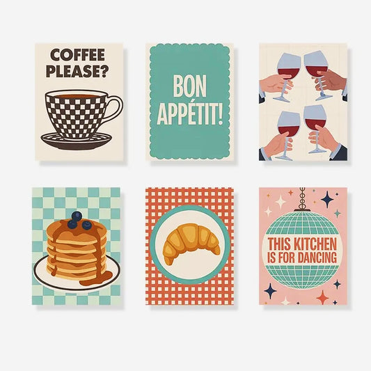 6 Mini PBN - Croissants and muffins Framed