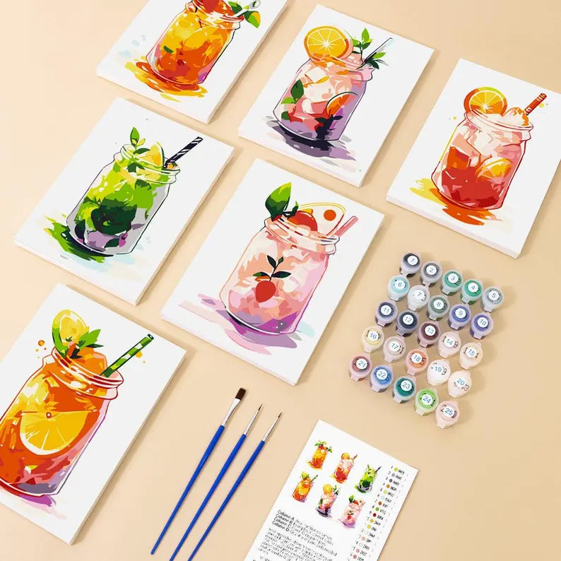 6 Mini PBN - Delicious Juice Framed