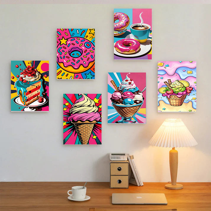 6 Mini PBN - Dessert Bomb Set framed
