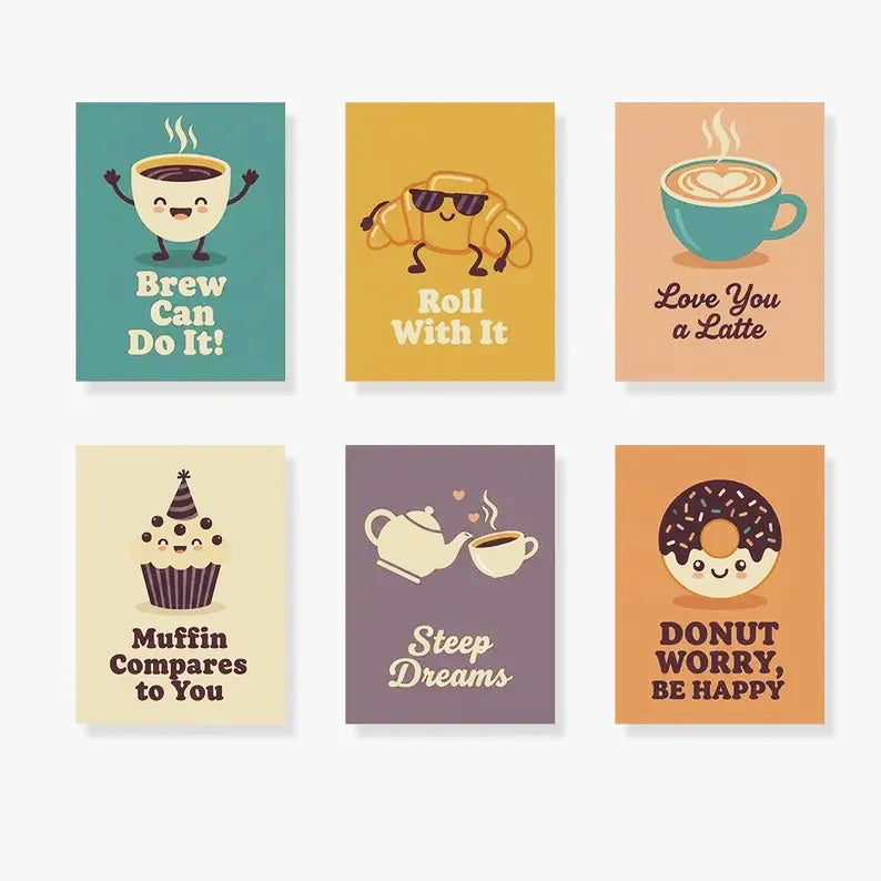 6 Mini PBN - Donuts and Coffee  Framed