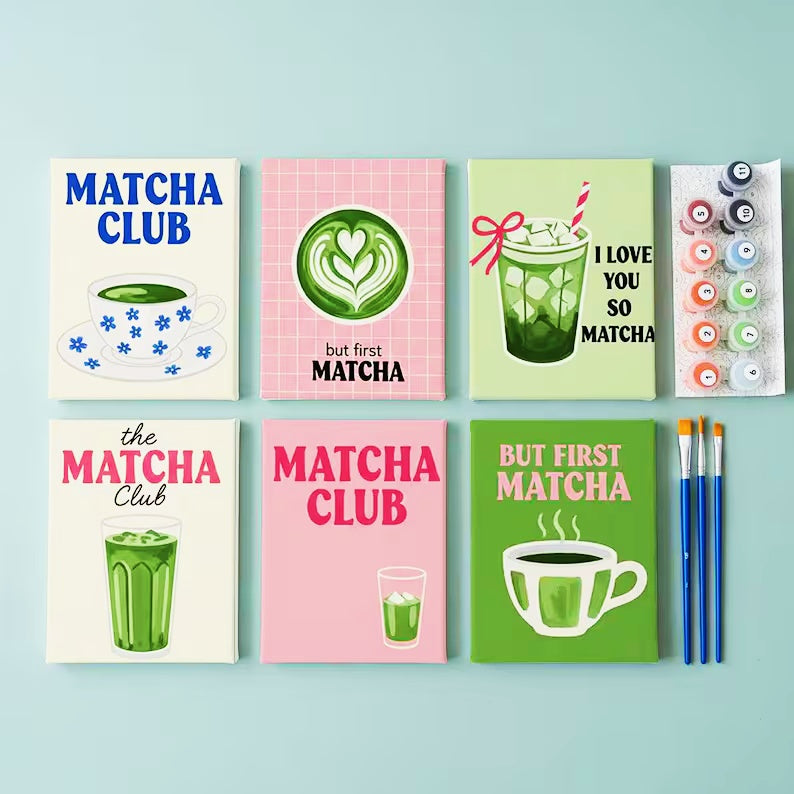6 Mini PBN - Matcha Club Framed
