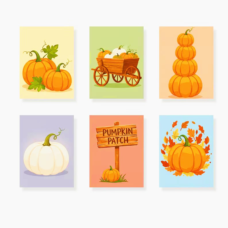 6 Mini PBN - Pumpkin series  Framed