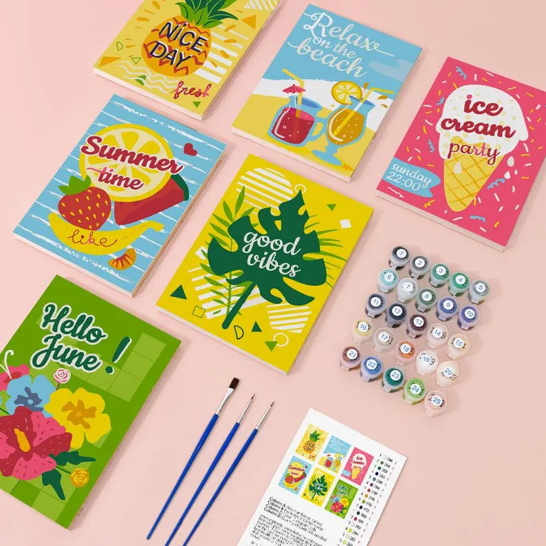 6 Mini PBN - Summer time Framed