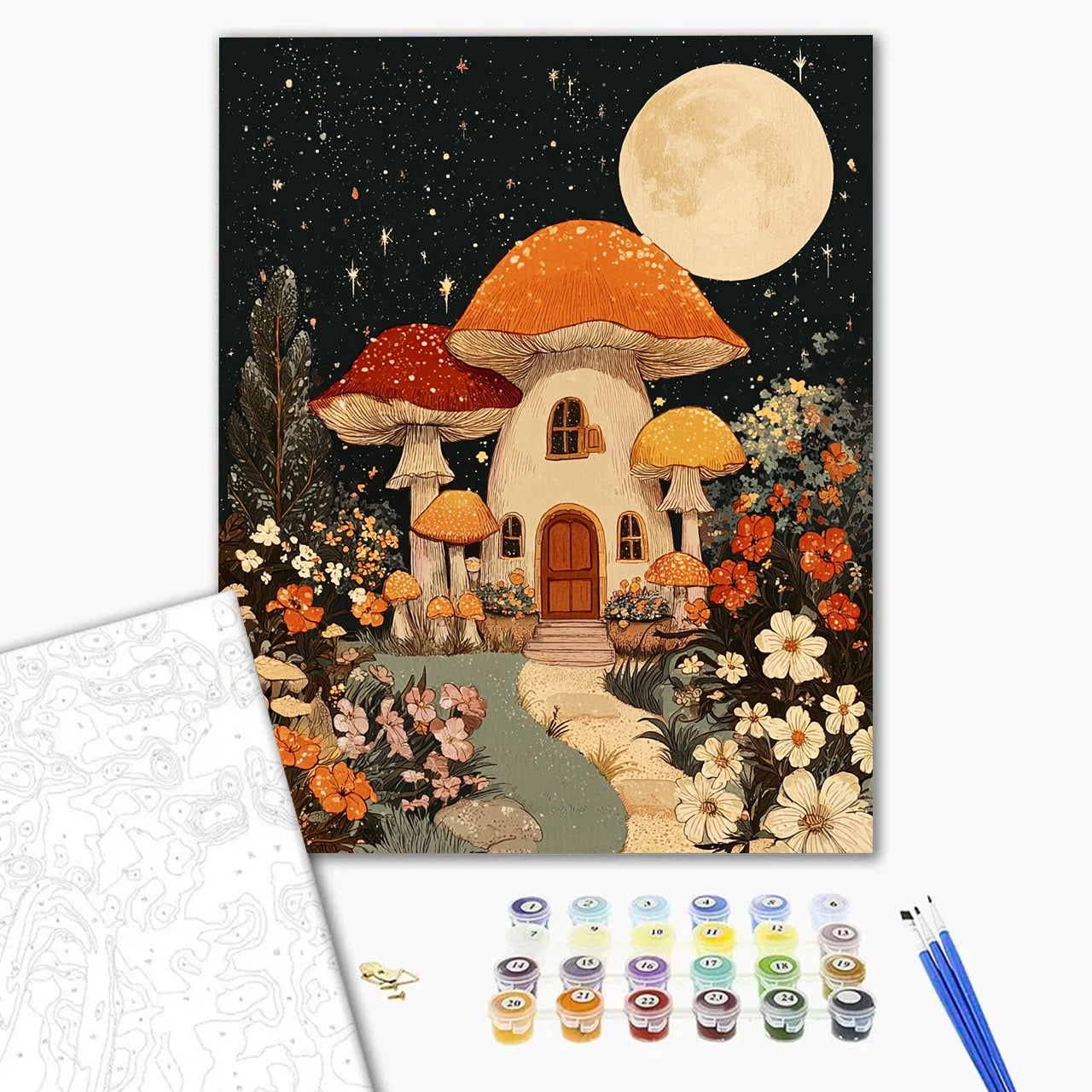 Fairy Mushroom House - Paint by Numbers Kits