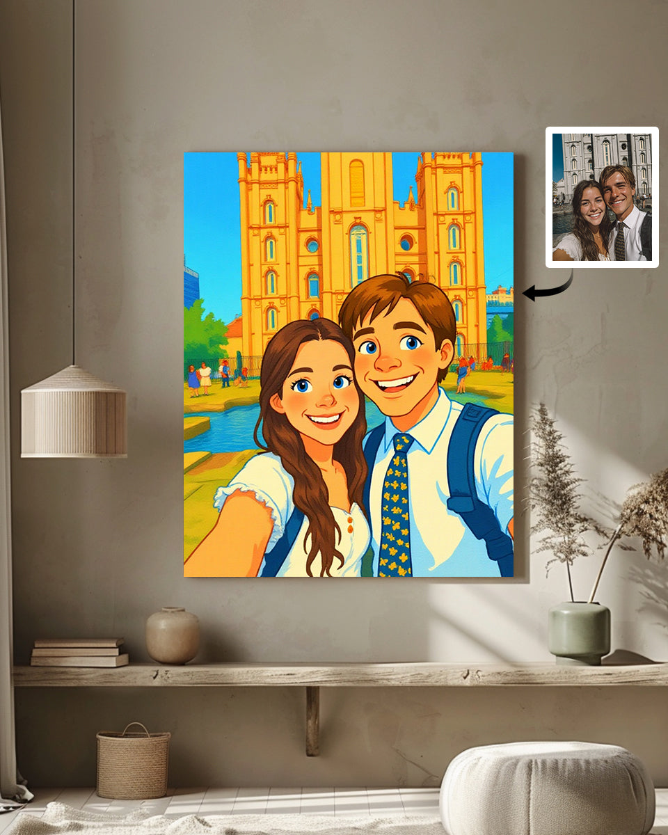 AI Children's Book Style Art From Your Photo - Custom Paint by Numbers