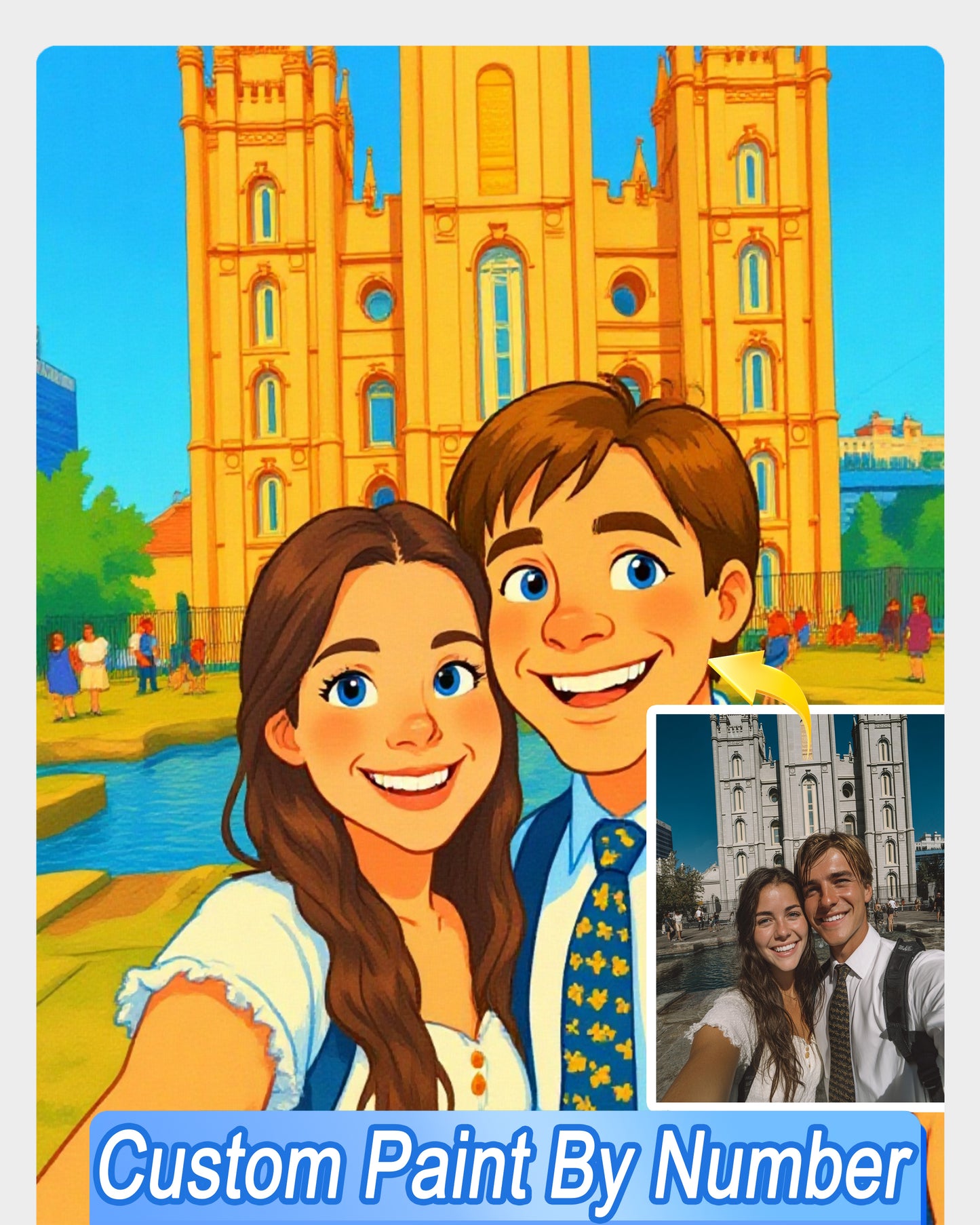 AI Children's Book Style Art From Your Photo - Custom Paint by Numbers