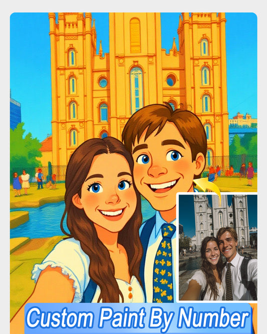 AI Children's Book Style Art From Your Photo - Custom Paint by Numbers