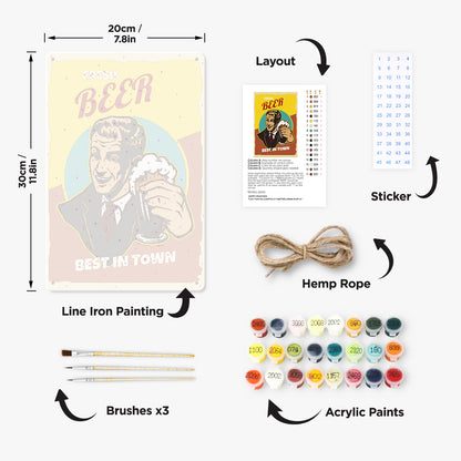 Fresh Beer - Metal Tin Sign Paint