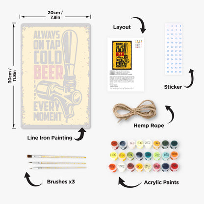 Cold Beer - Metal Tin Sign Paint