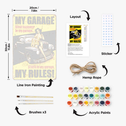 My Garage - Metal Tin Sign Paint