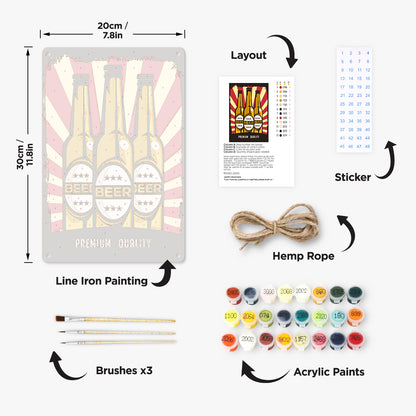 Premium Beer - Metal Tin Sign Paint