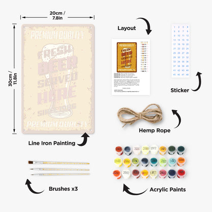 Restaurant Beer - Metal Tin Sign Paint