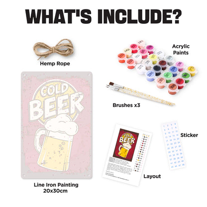 Cool Beer - Metal Tin Sign Paint