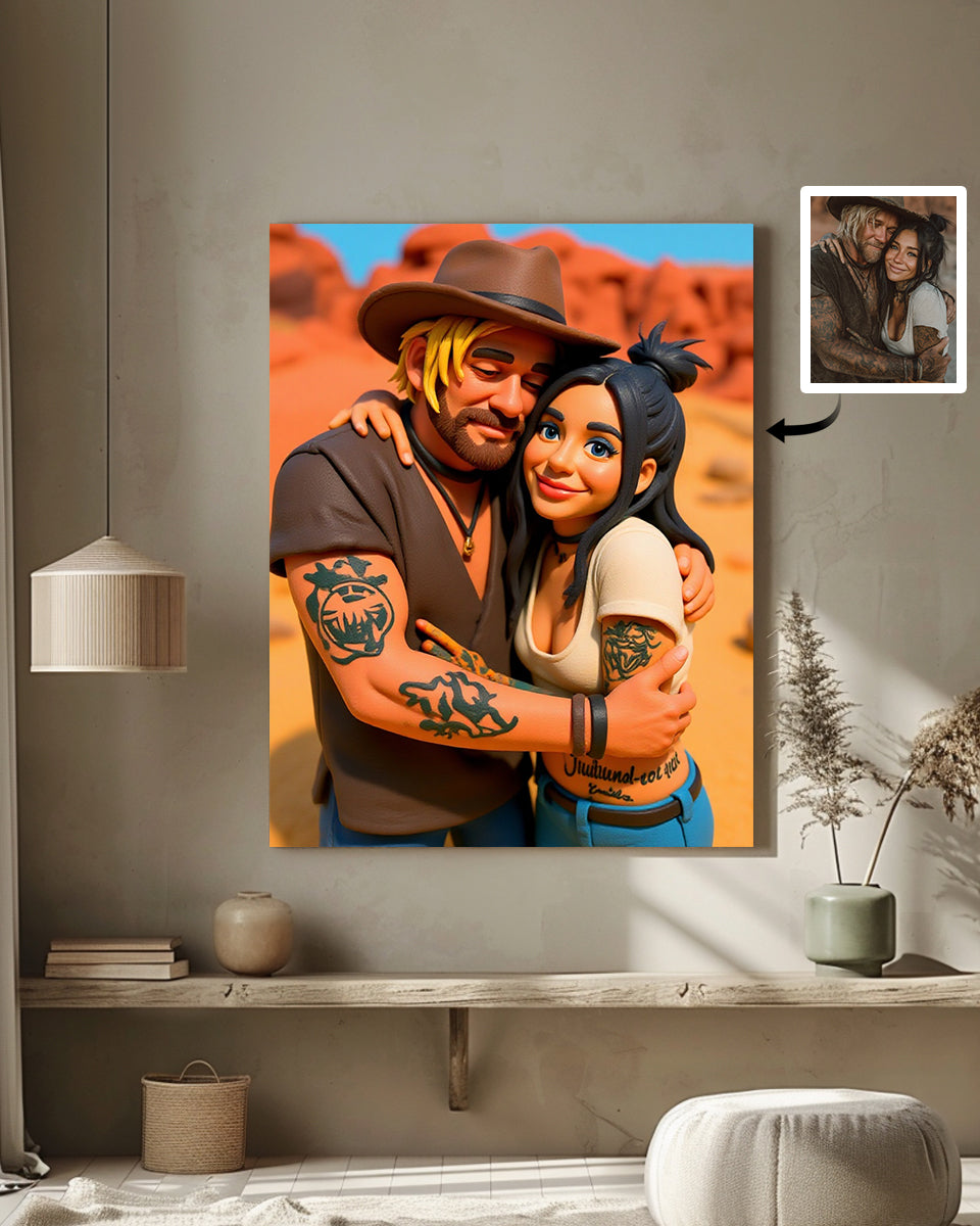 AI Clay Animation Style Art From Your Photo - Custom Paint by Numbers