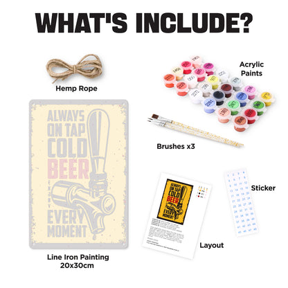 Cold Beer - Metal Tin Sign Paint