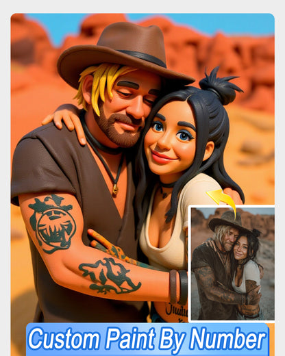 AI Clay Animation Style Art From Your Photo - Custom Paint by Numbers