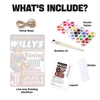 Sales and Service - Metal Tin Sign Paint