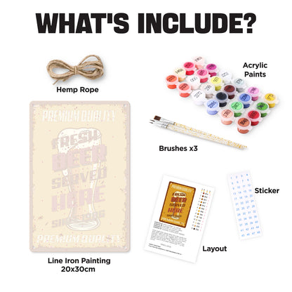 Restaurant Beer - Metal Tin Sign Paint