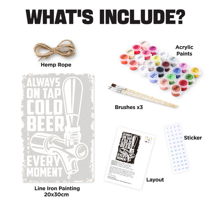 Drink Cold Beer - Metal Tin Sign Paint