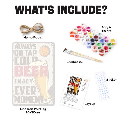 Enjoy a Cold Beer - Metal Tin Sign Paint