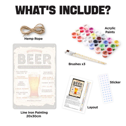 Drink Beer - Metal Tin Sign Paint