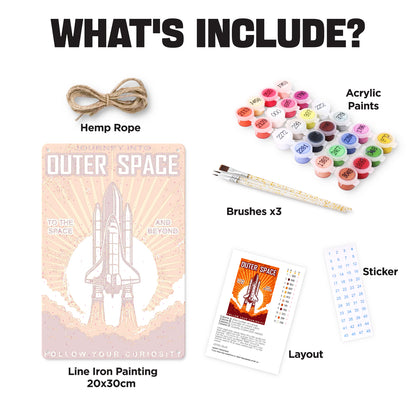 Outer Space - Metal Tin Sign Paint