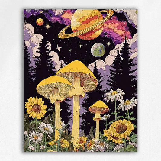 Cosmic Fungi Wonderland - Paint by Numbers Kits