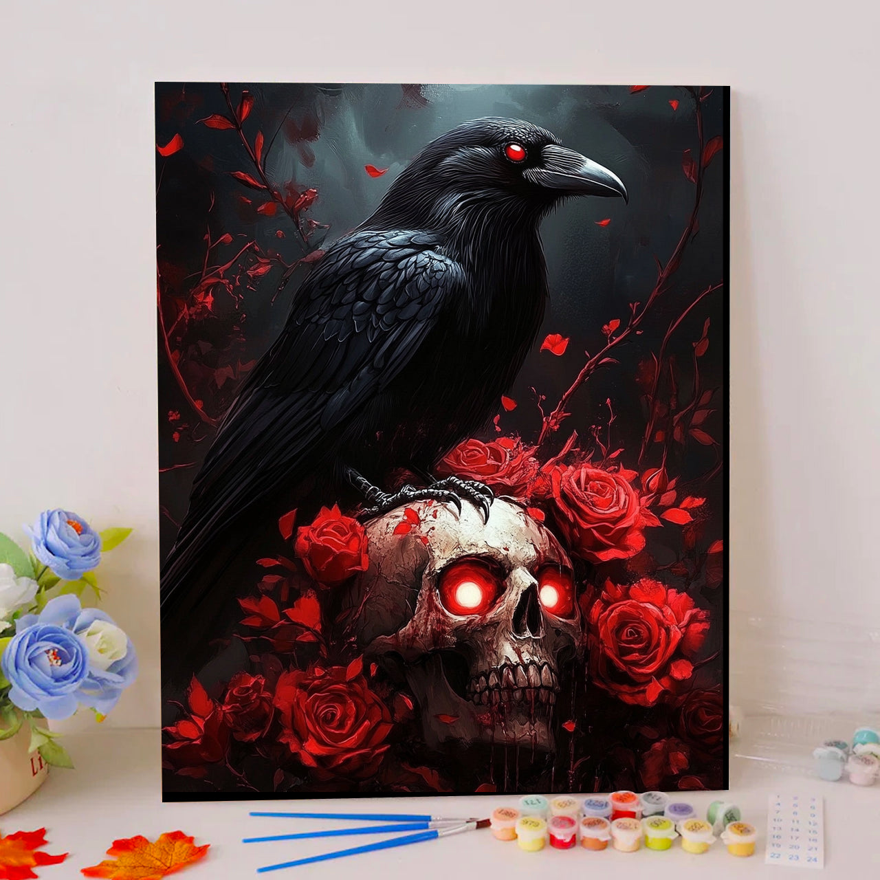 Raven & Bloodrose Skull