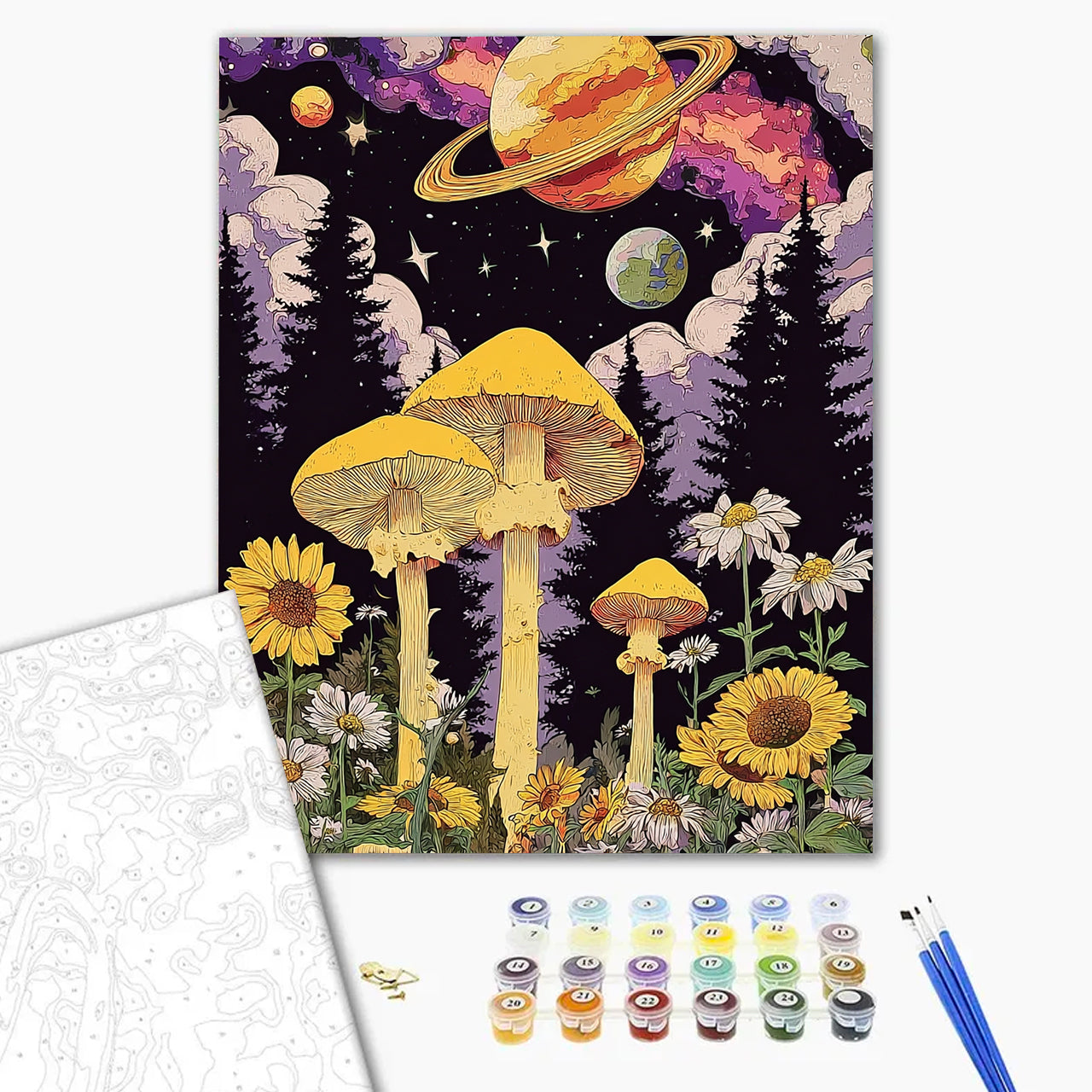 Cosmic Fungi Wonderland - Paint by Numbers Kits