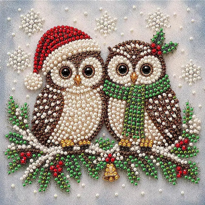Christmas Diamond Art Kit, Cute Santa Pearl Bead Painting Craft, DIY Pearl Diamond Painting for Adults Beginners, Holiday Home Decor Gift