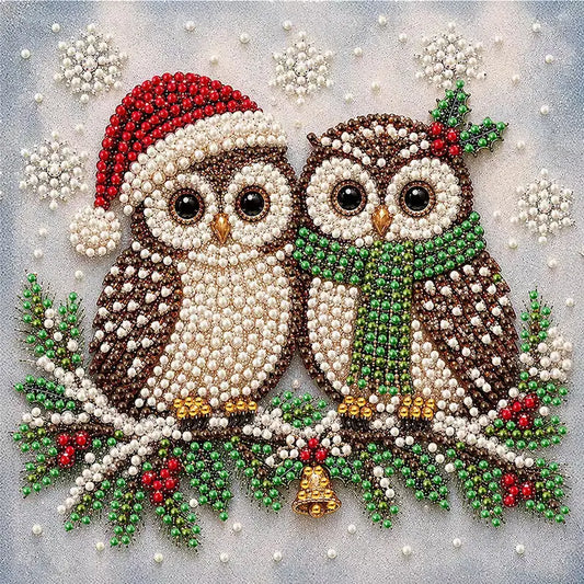 Christmas Diamond Art Kit, Cute Santa Pearl Bead Painting Craft, DIY Pearl Diamond Painting for Adults Beginners, Holiday Home Decor Gift