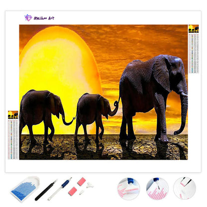 A Club of Elephants By Maikoo™ Diamond Painting Kit