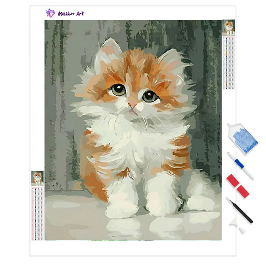 Schattige Sad Kitty van Maikoo™ Diamond Painting Kit