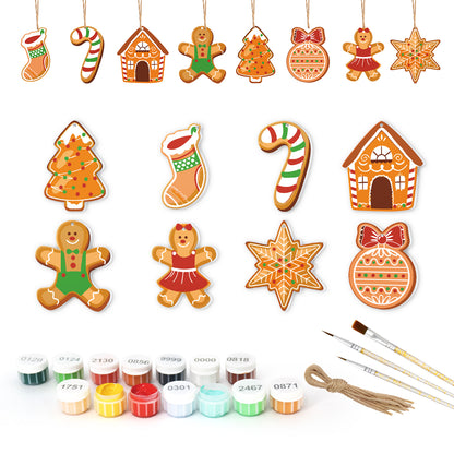 Bear PBN Christmas Ornaments