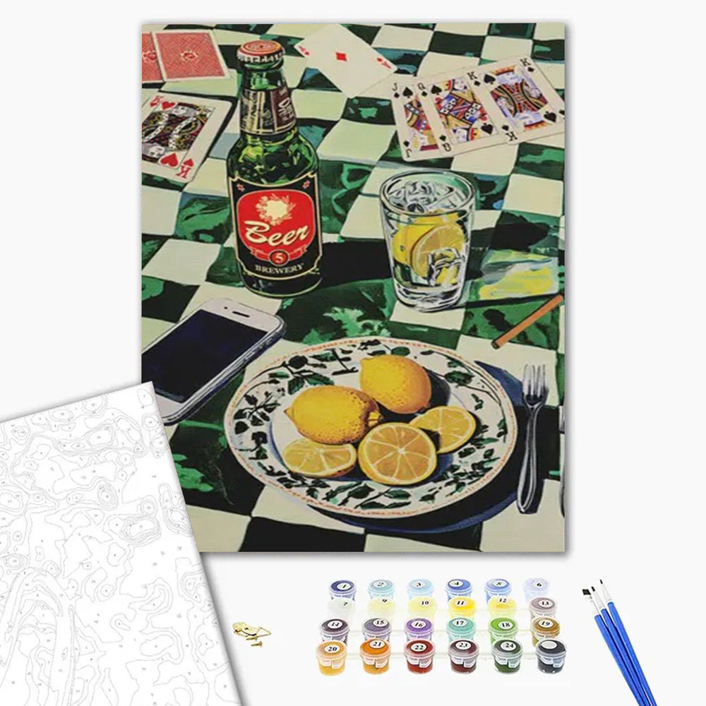 Beer and lemon - Paint by Numbers Kits