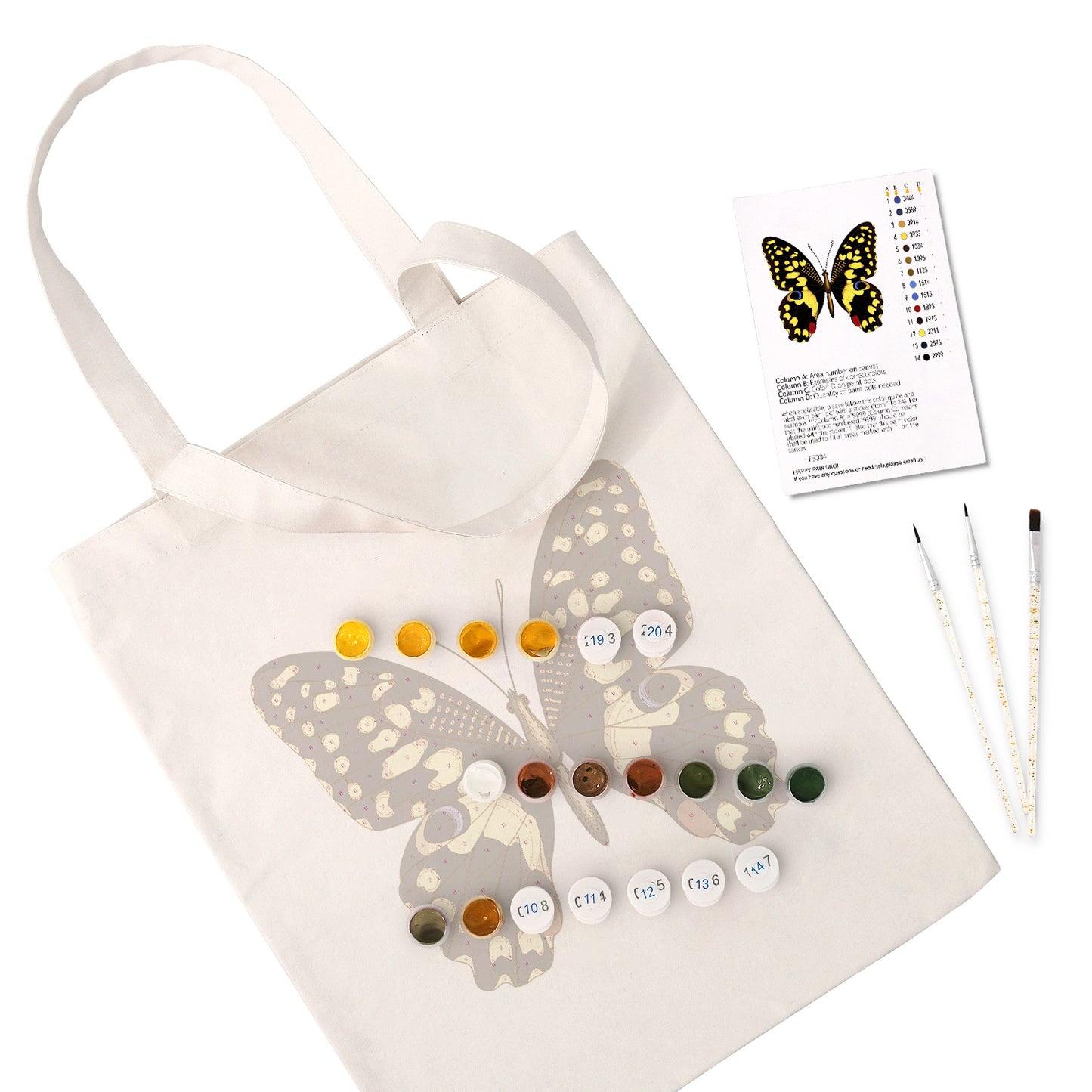 Black Butterfly PBN Bag