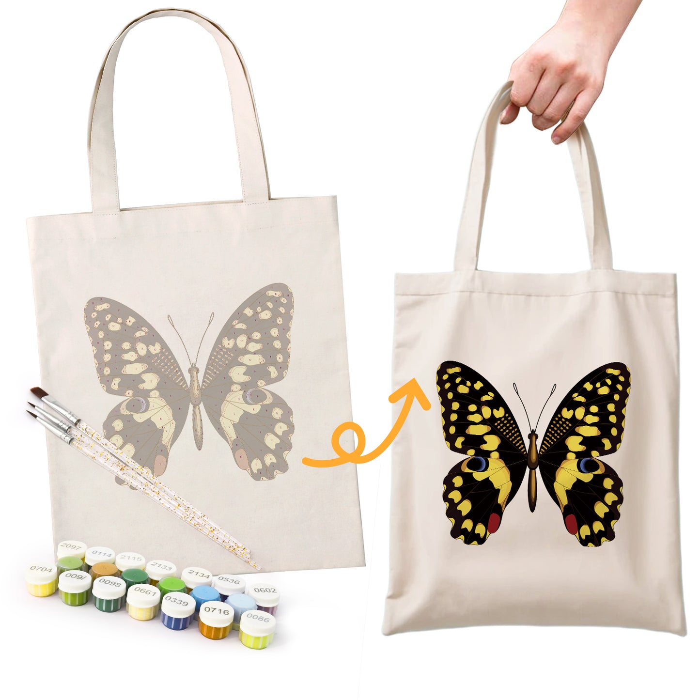 Black Butterfly PBN Bag