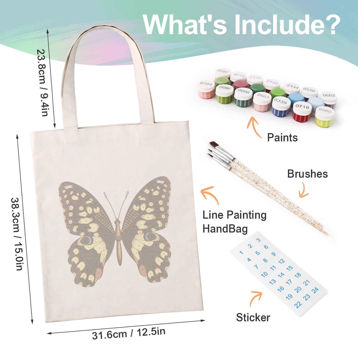 Black Butterfly PBN Bag