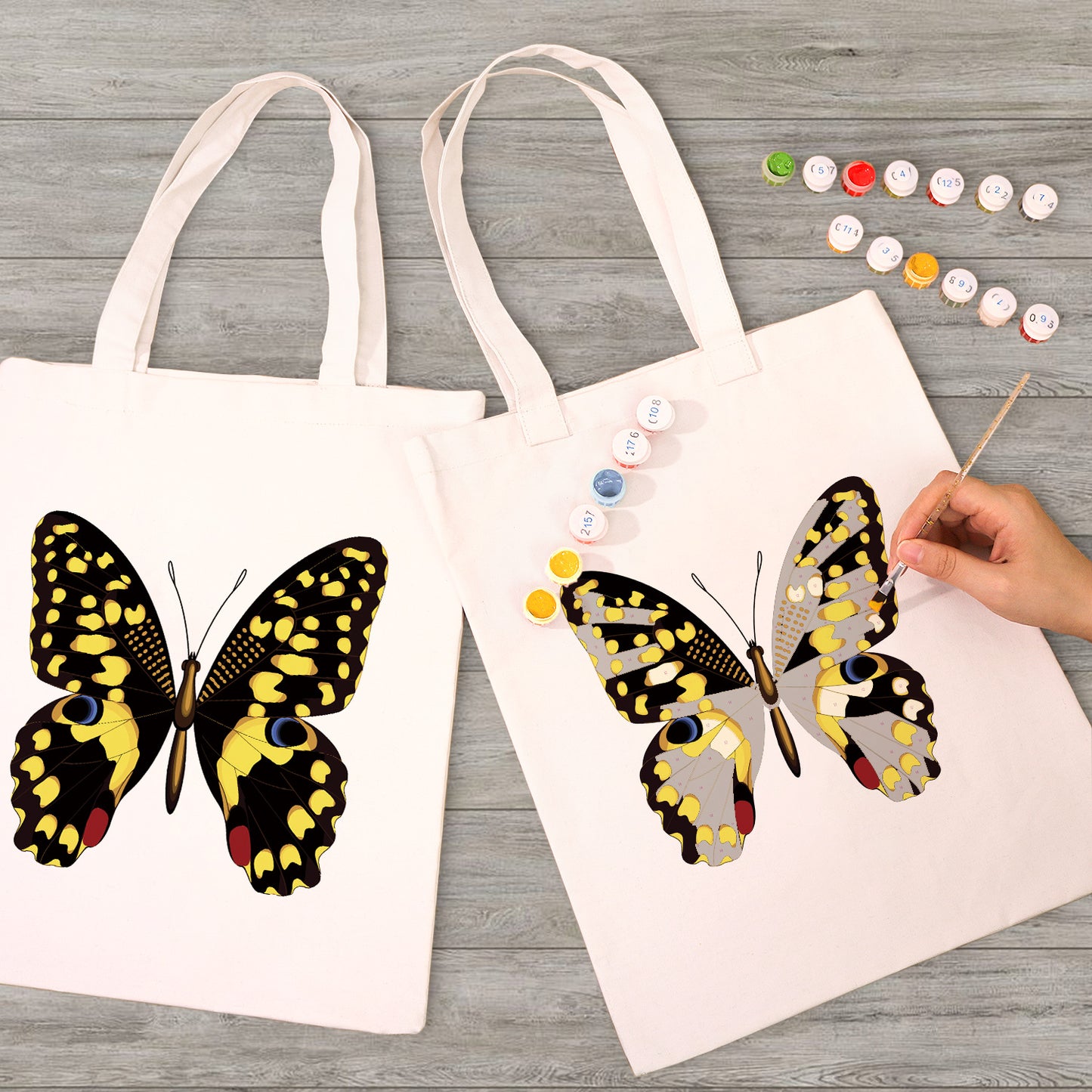 Black Butterfly PBN Bag