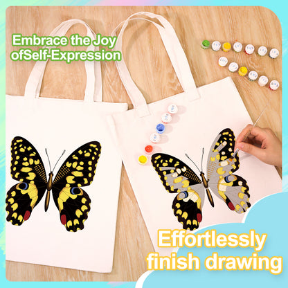 Black Butterfly PBN Bag