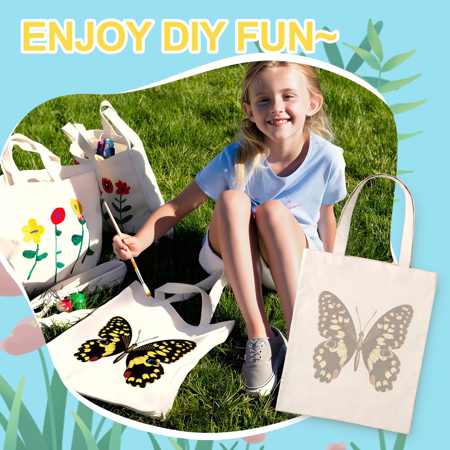 Black Butterfly PBN Bag