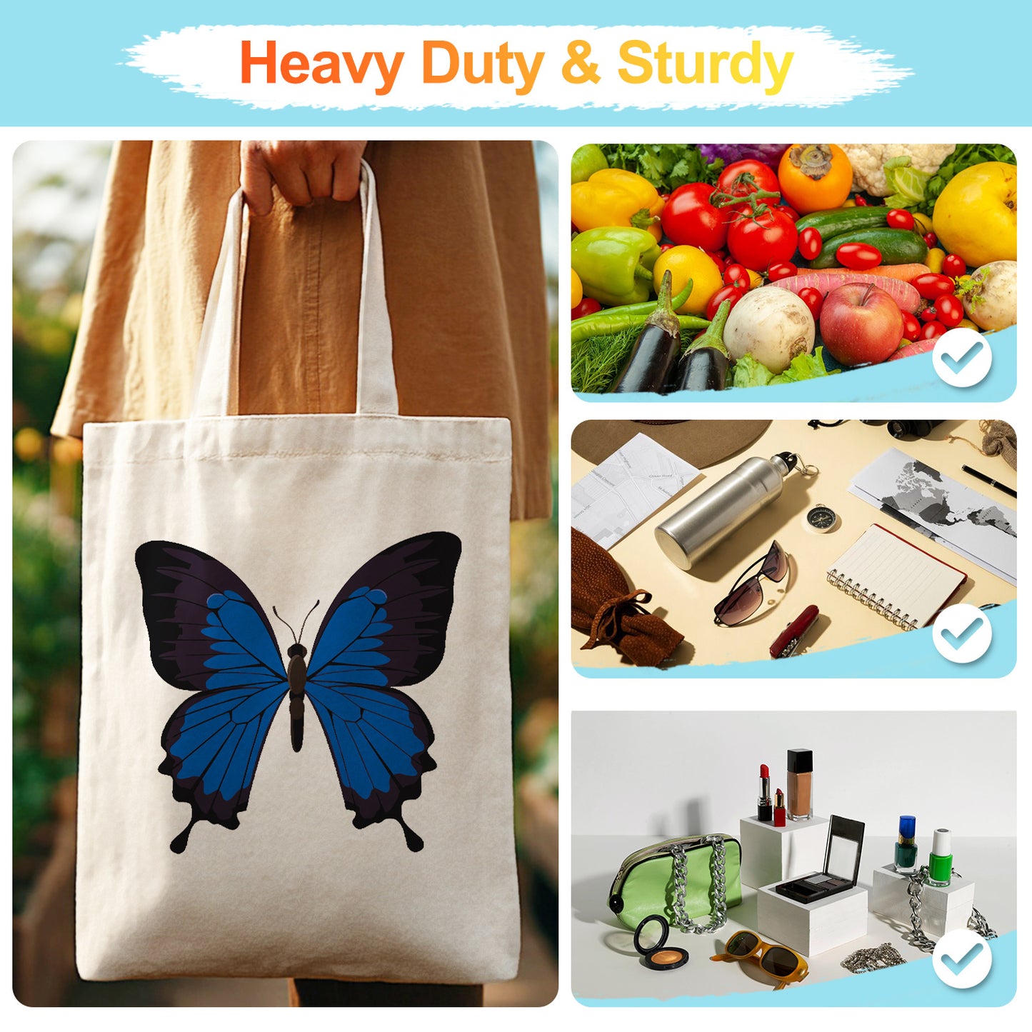 Blue Butterfly PBN Bag