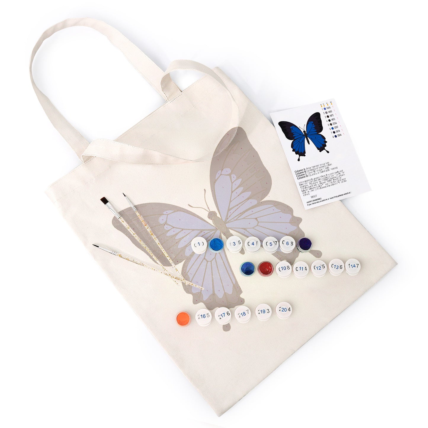 Blue Butterfly PBN Bag