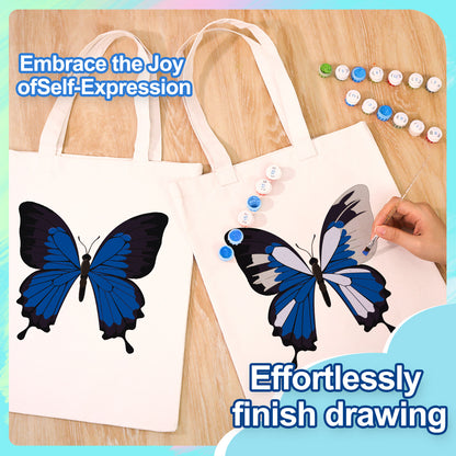 Blue Butterfly PBN Bag